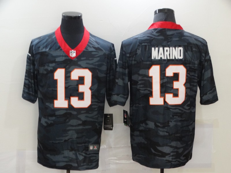 Men's Miami Dolphins Dan Marino #13 Gray Camouflage Jersey